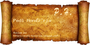 Pedl Honória névjegykártya